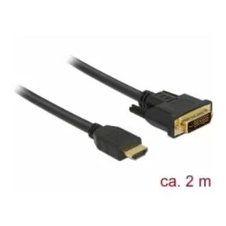 Delock HDMI na DVI kabel 24 1 dvosmerni 2 m Delock HDMI na DVI kabel 24 1 dvosmerni 2 m
