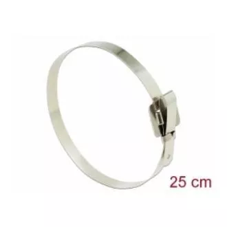 Delock Kabelske vezi iz nerjavečega jekla za večkratno uporabo z zložljivo sponko D 250 x Š 10 mm 10 kosov