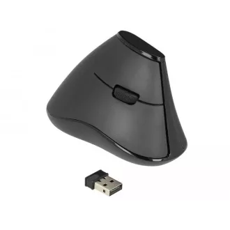 Delock Ergonomska vertikalna optična miška s 5 gumbi 2,4 GHz brezžična - tiha