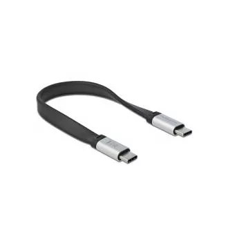 Delock USB 3.2 Gen 2, FPC ploščati tračni kabel, USB Type-C™ do USB Type-C™, 22 cm, PD 3 A E-Marker Delock USB 3.2 Gen 2, FPC ploščati tračni kabel, USB Type-C™ do USB Type-C™, 22 cm, PD 3 A E-Marker