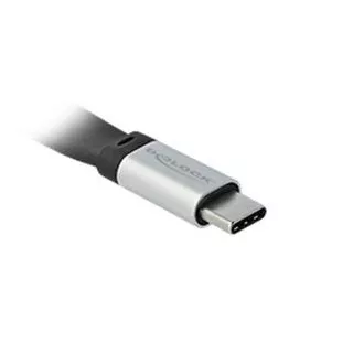 Delock USB 3.2 Gen 2, FPC ploščati tračni kabel, USB Type-C™ do USB Type-C™, 22 cm, PD 3 A E-Marker Delock USB 3.2 Gen 2, FPC ploščati tračni kabel, USB Type-C™ do USB Type-C™, 22 cm, PD 3 A E-Marker