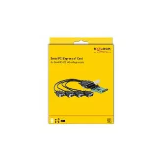 Delock PCI Express kartica za 4 x serijsko RS-232 z napajanjem