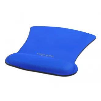 Delock Ergonomska podloga za miško z naslonom za zapestje modra 255 x 207 mm