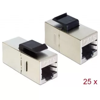 Delock Keystone modul RJ45 jack > RJ45 jack Cat.6 compact 25 kosov