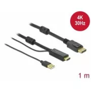 Delock HDMI na DisplayPort 4K 30 Hz kabel 1 m