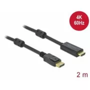 Delock Kabel iz aktivnega DisplayPorta 1.2 v HDMI, 4K, 60 Hz 2 m