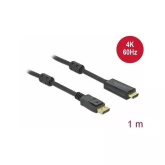Delock Kabel iz aktivnega DisplayPorta 1.2 v HDMI, 4K, 60 Hz 1 m