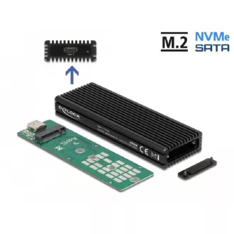 Delock Zunanje kombinirano ohišje USB Type-C™ za SSD M.2 NVMe PCIe ali SATA Delock Zunanje kombinirano ohišje USB Type-C™ za SSD M.2 NVMe PCIe ali SATA