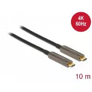 Delock Aktivni optični video kabel USB-C™, 4K 60 Hz, 10 m