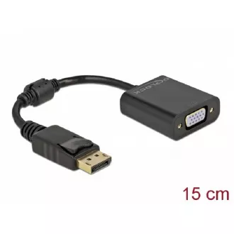 Delock DisplayPort 1.2 moški na VGA ženski pasivni črn