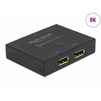 Delock DisplayPort 2 - 1 dvosmerno stikalo 8K 30 Hz