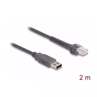 Delock RJ50 do USB 2.0 Type-A do čitalnika črtnih kod, 2 m Delock RJ50 do USB 2.0 Type-A do čitalnika črtnih kod, 2 m