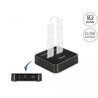 Delock M.2 Priključna postaja za 2 x M.2 NVMe PCIe SSD s funkcijo kloniranja Delock M.2 Priključna postaja za 2 x M.2 NVMe PCIe SSD s funkcijo kloniranja