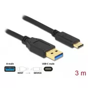Delock SuperSpeed USB (USB 3.2 Gen 2), tip A do USB Type-C™, dolg 3 m