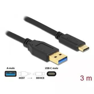 Delock SuperSpeed USB (USB 3.2 Gen 2), tip A do USB Type-C™, dolg 3 m
