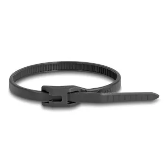 Delock Kabelska kravata z ravno glavo, L 205 x Š 2,5 mm, 100 kosov črna Delock Kabelska kravata z ravno glavo, L 205 x Š 2,5 mm, 100 kosov črna