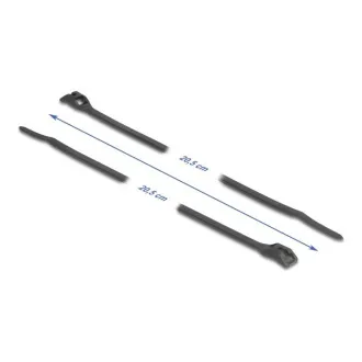Delock Kabelska kravata z ravno glavo, L 205 x Š 2,5 mm, 100 kosov črna Delock Kabelska kravata z ravno glavo, L 205 x Š 2,5 mm, 100 kosov črna