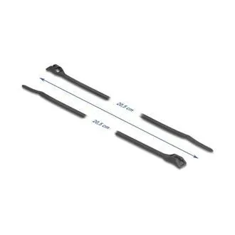 Delock Kabelska kravata z ravno glavo, L 205 x Š 2,5 mm, 100 kosov črna Delock Kabelska kravata z ravno glavo, L 205 x Š 2,5 mm, 100 kosov črna