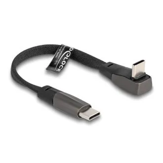 Delock Ploščati trakasti kabel USB 2.0 z vtičnim priključkom USB Type-C na vtični priključek USB Type-C, pravokoten Delock Ploščati trakasti kabel USB 2.0 z vtičnim priključkom USB Type-C na vtični priključek USB Type-C, pravokoten