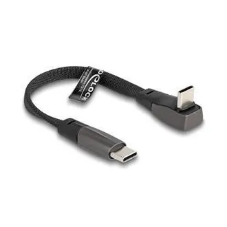 Delock Ploščati trakasti kabel USB 2.0 z vtičnim priključkom USB Type-C na vtični priključek USB Type-C, pravokoten Delock Ploščati trakasti kabel USB 2.0 z vtičnim priključkom USB Type-C na vtični priključek USB Type-C, pravokoten