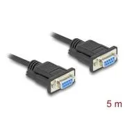 Delock serijski kabel z vmesnikom RS-232 D-Sub9, od vtičnice do vtičnice, dolžina 5 m
