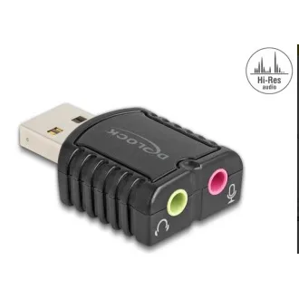 Delock Zunanja zvočna kartica USB 24 bit / 96 kHz Plug & Play za Windows, MAC, Linux, Chrome OS