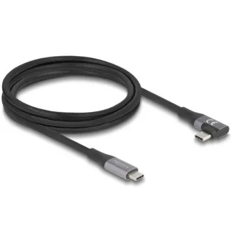 Delock Kabel USB 20 Gb/s, desni/levi USB PD 3.1 Razširjeno območje moči 240 W 2 m