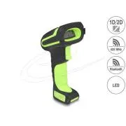 Delock Industrijski 1D in 2D bralnik črtne kode za 433 MHz ali Bluetooth z induktivno polnilno postajo, branje do 6,5 m