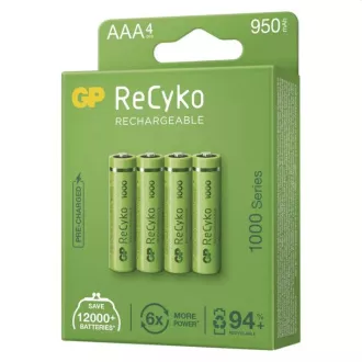 GP AAA ReCyko 950 mAh, za ponovno polnjenje (HR03) , 4 kosi