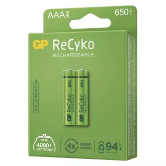 GP AAA ReCyko 650 mAh, za ponovno polnjenje, (HR03) 2 kosa PP