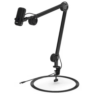 Endorfy Solum Voice Mikrofon, žični, roka, 2× pop-up filter, RGB osvetlitev, 3,5 mm priključek, redukcija USB-C, USB-A, črna