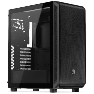 Ohišje Endorfy Arx 500 Core, srednji stolp, brez napajalnika, ATX, 2 × USB, 1 × USB-C, 2 × 140 mm ventilator, mrežasta plošča, prozorna stran, črno