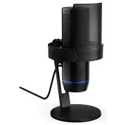 Endorfy Solum 2, mikrofon, kondenzatorski, kardioidni, filter za preprečevanje pop-up zvokov, izklop z dotikom, LED-indikator, USB-C, adapter n