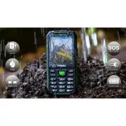 EVOLVEO StrongPhone W4, vodoodporen vzdržljiv telefon z dvema karticama SIM, črno-zelen