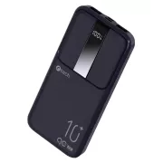 C-TECH Powerbank 10000 mAh, Li-Pol, 22,5 W, USB-C/USB-A/mikro USB/PD/hitro polnjenje/prikaz