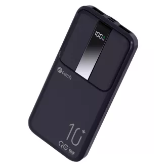 C-TECH Powerbank 10000 mAh, Li-Pol, 22,5 W, USB-C/USB-A/mikro USB/PD/hitro polnjenje/prikaz