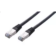C-TECH Cat5e povezovalni kabel, FTP, črn, 2 m