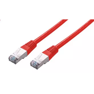 C-TECH Cat5e povezovalni kabel, FTP, rdeč, 0,5 m