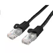 C-TECH Patchcord Cat6, UTP, črn, 1m
