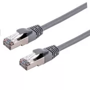 C-TECH Patchcord Cat6a, S/FTP, siv, 3 m