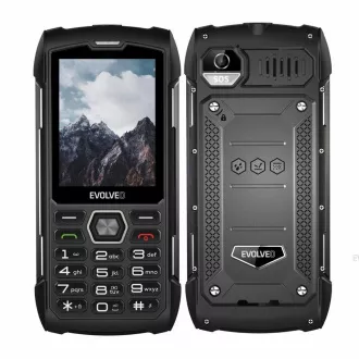 EVOLVEO StrongPhone H1, 2,8", vodoodporen/2xSIM/2px/mikro SDHC/5000 mAh/črno-siv