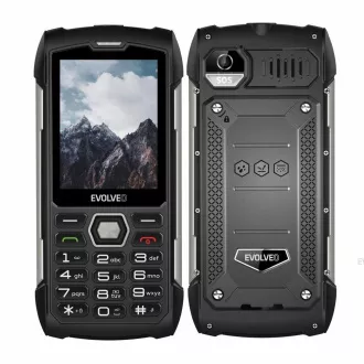 EVOLVEO StrongPhone H1, 2,8-palčni vodoodporni trpežni/2xSIM/2px/mikro SDHC/5000 mAh/črno-srebrna