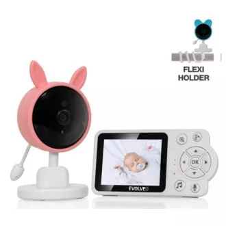 EVOLVEO Baby Monitor N3 video otroški monitor, roza