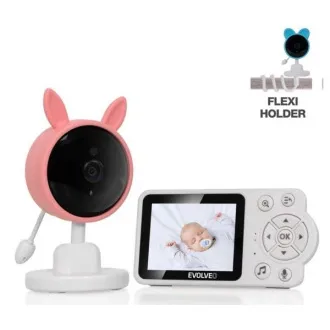 EVOLVEO Baby Monitor N3 video otroški monitor, roza - Rabljeno