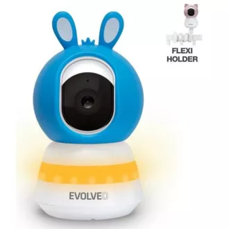EVOLVEO Baby Monitor LUX - Pametni 360° video nadzor za dojenčke z nočnim vidom, zaznavanjem joka in gibanja, modra barva