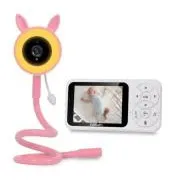 EVOLVEO Baby Monitor N35 – otroški monitor s kamero, VOX, termometer, nočno vidljivost, RGB-svetloba, roza