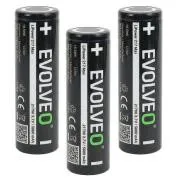 EVOLVEO LiPower 217 Max 5000 – litij-ionska baterija 21700 (3,7 V / 5000 mAh), 3 kos