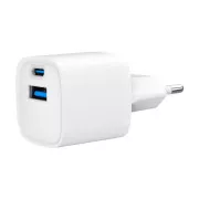 Polnilec USB Gembird, 2x vrata, 20W, hitro polnjenje, bel