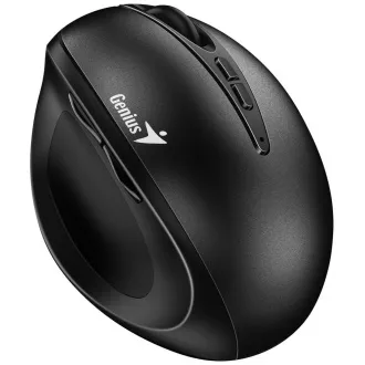 Genius Ergo 8300S black, Miška, brezžična, optična, navpična, 1600DPI, 7 gumbov, tiha, črna