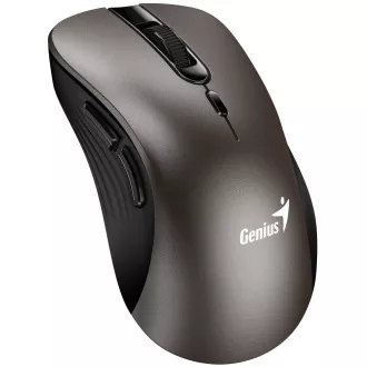 Genius Ergo 8100S Miška, brezžična, ergonomska, optična, 1600DPI, 6 gumbov, USB, titan